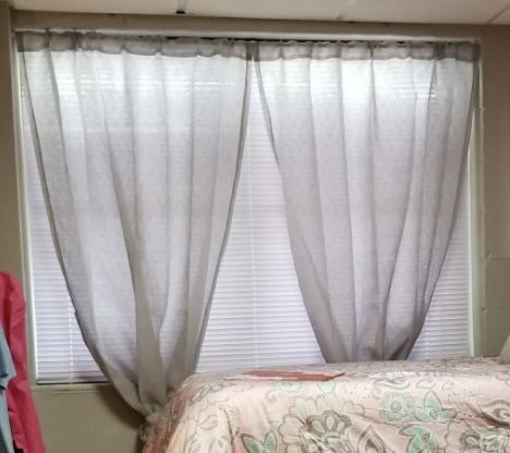 Gray Embossed Curtains 2 Panels *Like New*