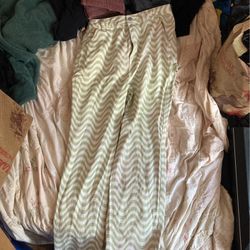 Pacsun size 30 green and white boyfriend carpenter pants