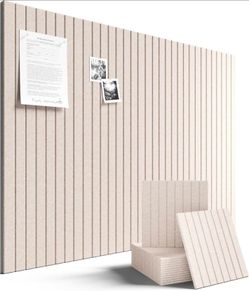 12 Pack Bulletin Board 48" x 36" Cork Board Alternative (Oatmeal)