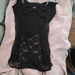 Sexy Ladies Black 🖤🖤🖤🖤🖤🖤 Sequined Short Dress. Sexy.  $65