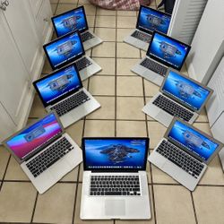 FIRM PRICE - 9 MacBooks (6 MacBook Pros, 3 MacBook Airs) with Chargers