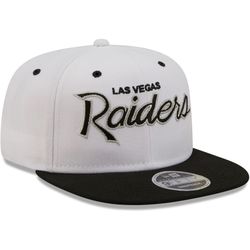 Las Vegas Raiders New Era White/Black Sparky Original 9FIFTY Snapback Hat