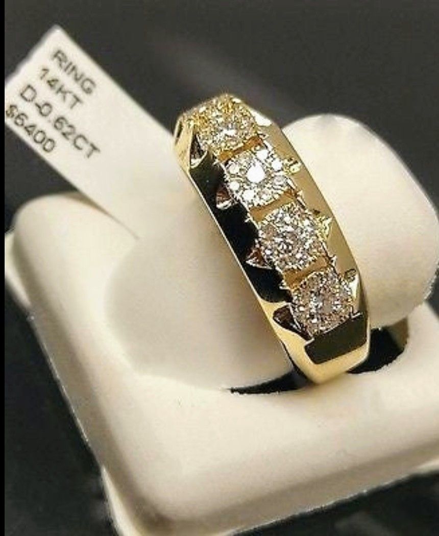 14k Gold Diamond men's ring