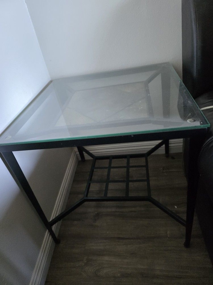 Glass End Table