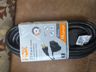 HDX 25ft indoor/outdoor extension cord, brand new