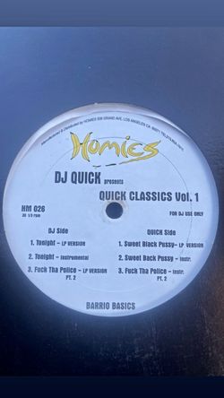 DJ QUICK - TONITE - SWEET BLACK PUSS- FUC- THE POLICE 12’ RECORD 90’S WEST COAST RAP 90’S HIP HOP 90’S RAP 