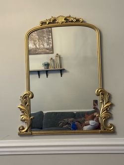 Gold large mirror