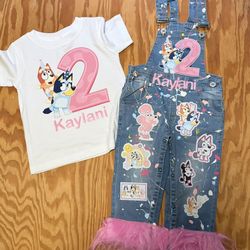 Custom Overalls Birthday Outfit 👕👖