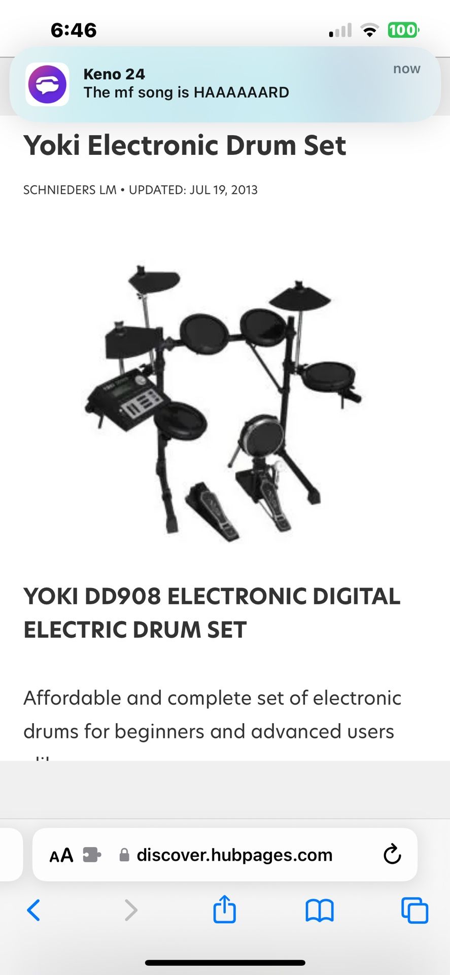 Yoki Electric Drum Set
