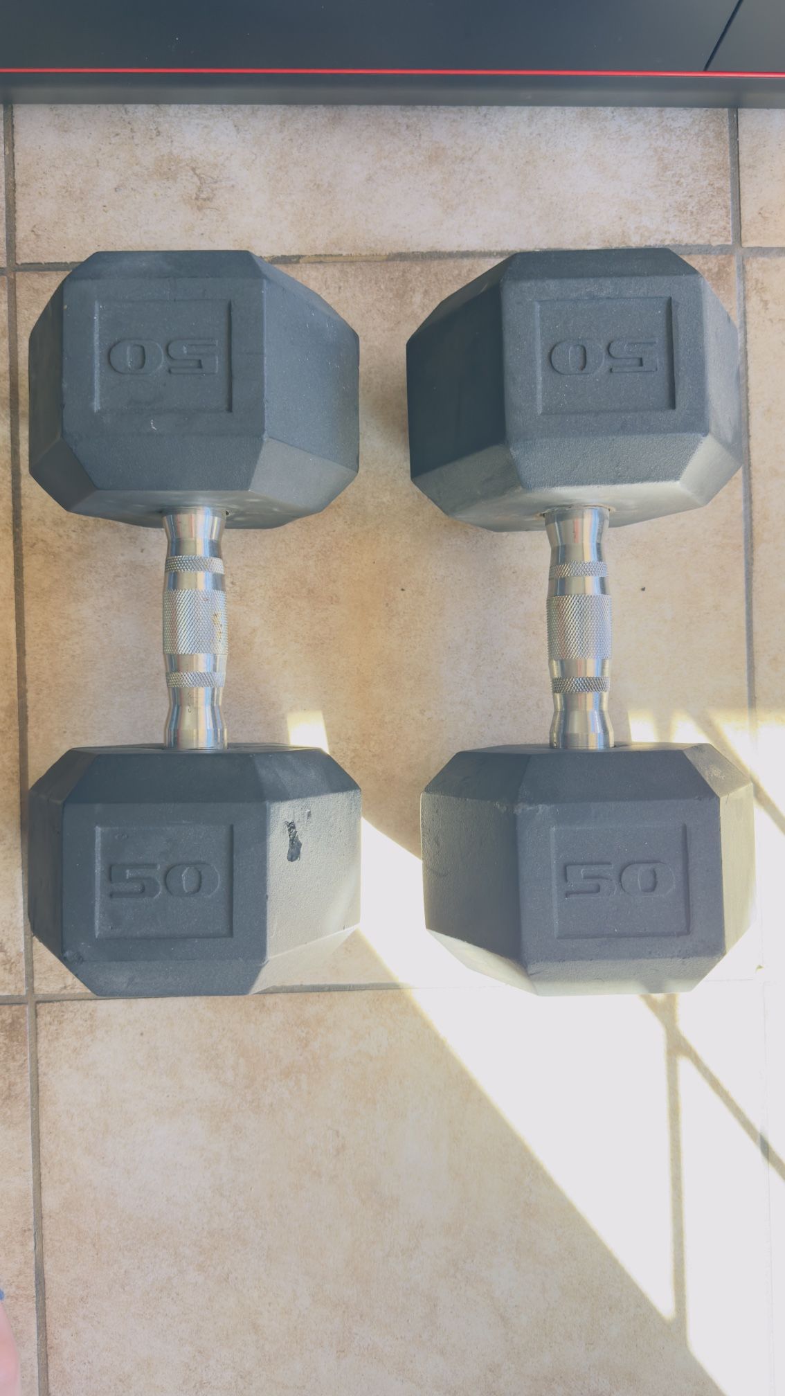 2 X 50 Pounds Dumbbells