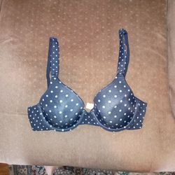 Blue Polka Dot Bra