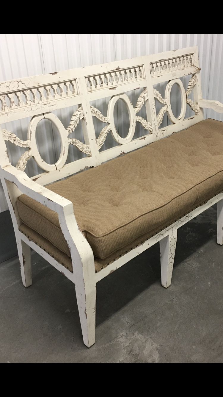 Shabby Chic, Bench,Ornate, Rustic, French Country .. Ghent Bench, Extra Wide 5 Feet $300 Firm Yet