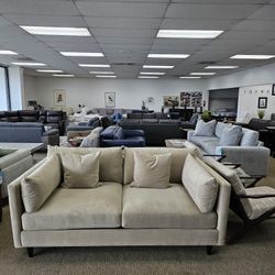 Fabric Sofa With Removable Cushions 