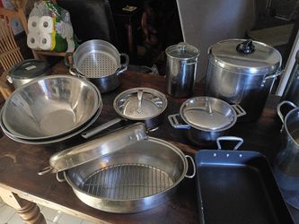 Kitchen pots pans blenders and more