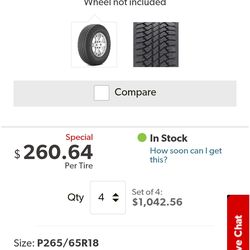 2 Truck Tires 18" [265/65r18]