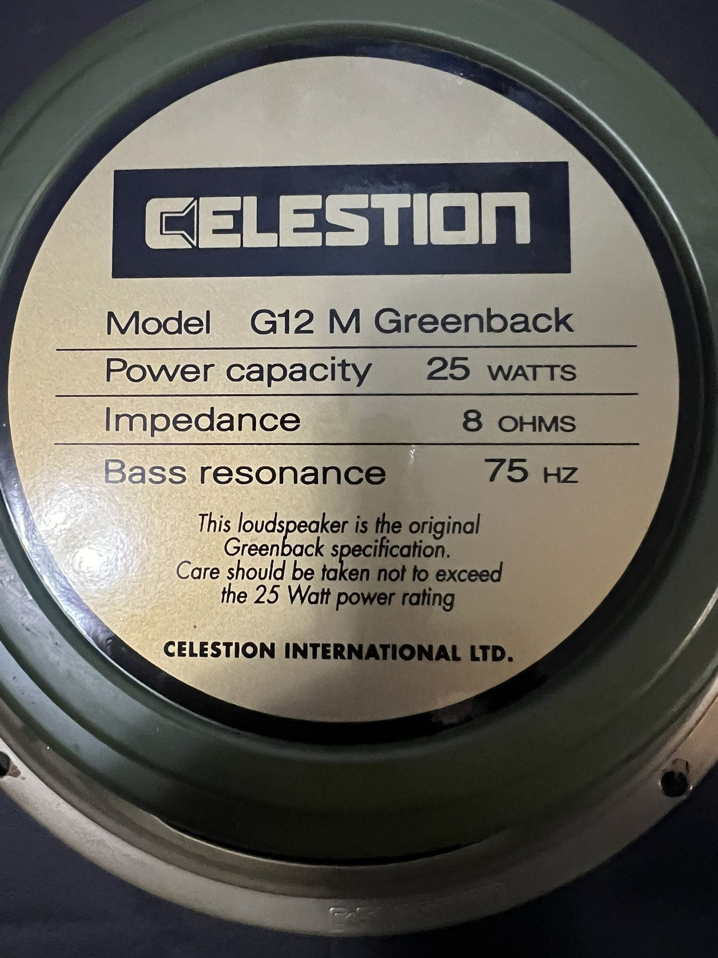 Celestion greenback