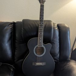 Glarry GT501 40 Inch Cutaway Auditorium Acoustic Guitar Matte Spruce Front Folk Black