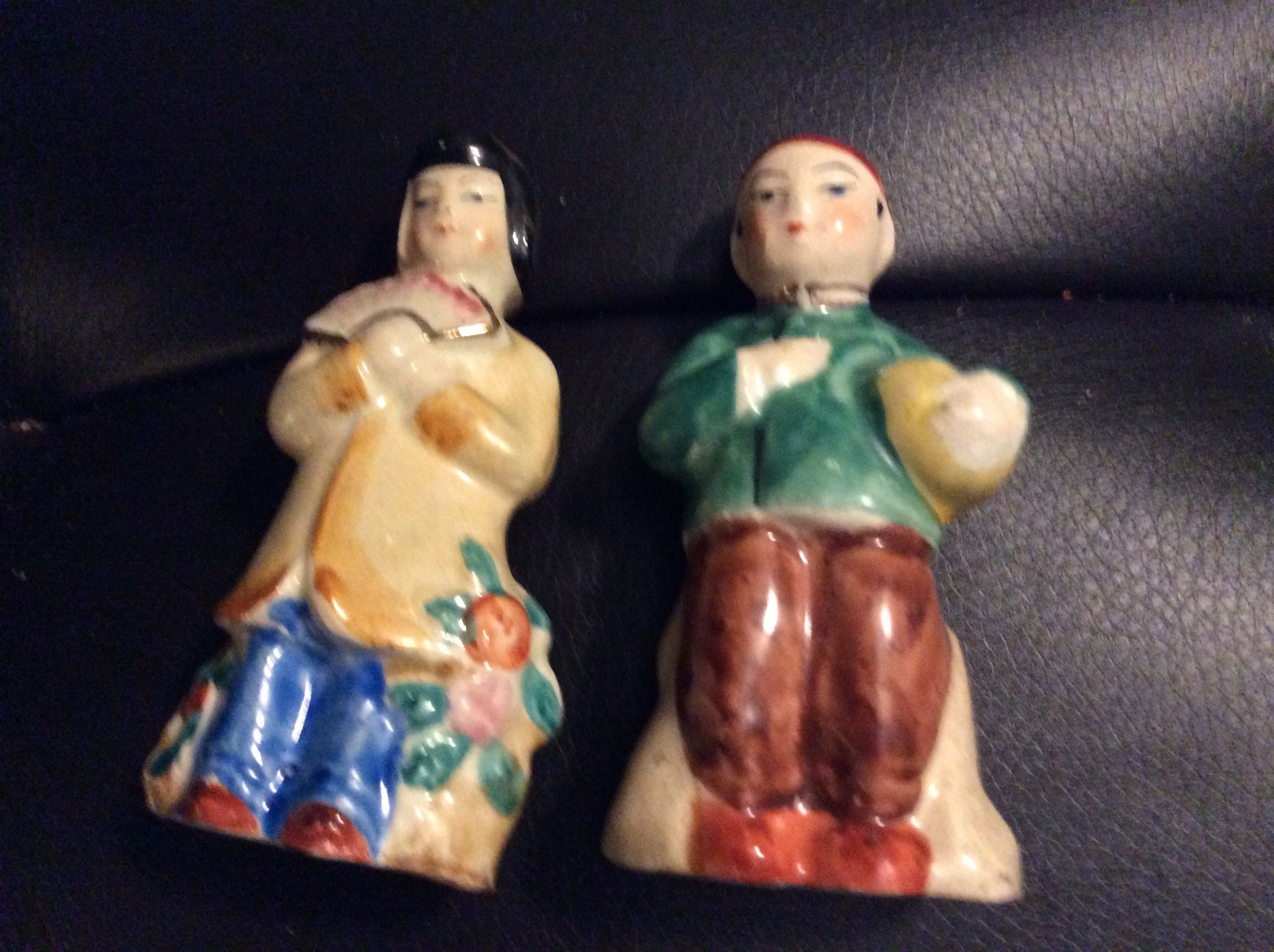 Retro salt and pepper Japanese couple