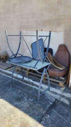 2 glass top desks $5 each