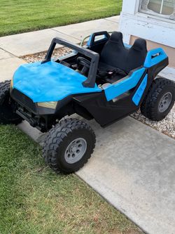 24V Light Blue Clash Monster Buggy UTV with parental remote control