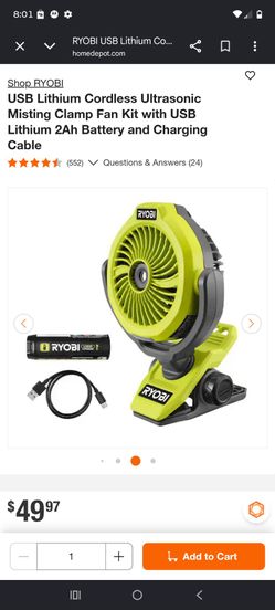 Portable rechargeable fan