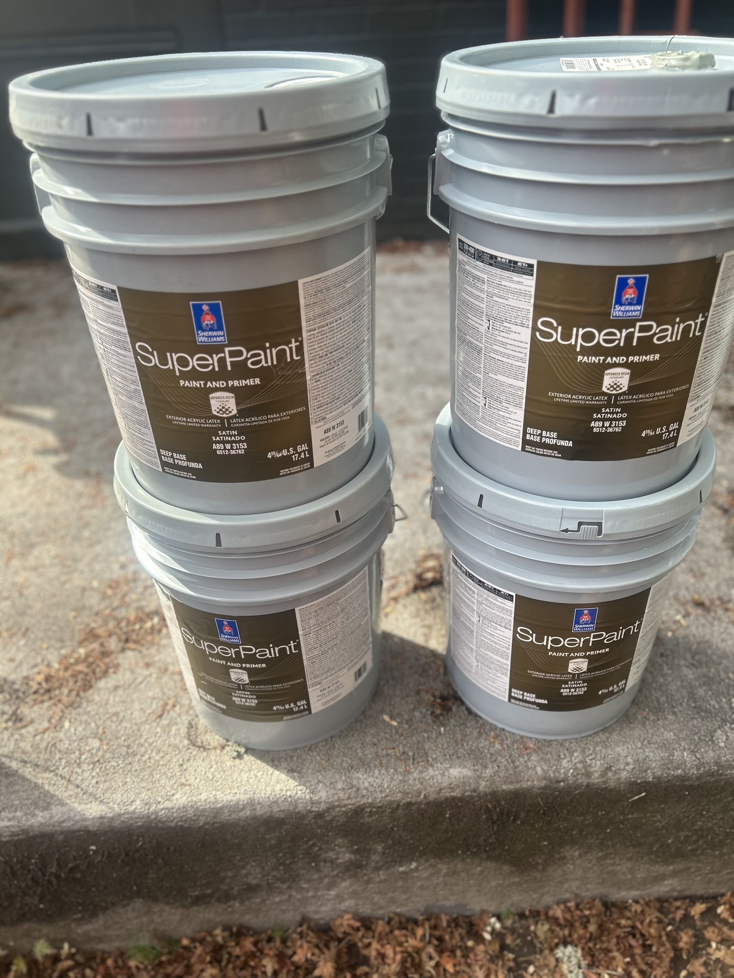 20gal Sherwin Williams SuperPaint Satin “#9132 ACACIA HAZE”