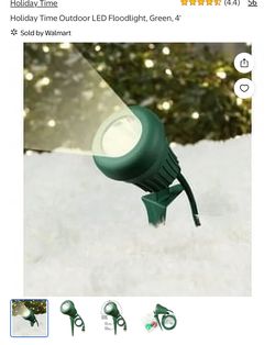 Holiday Time Outdoor LED Floodlight, Green, 4'