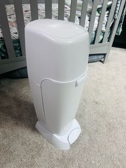 Diaper Genie Pail White Odor-Sealing Trash Can