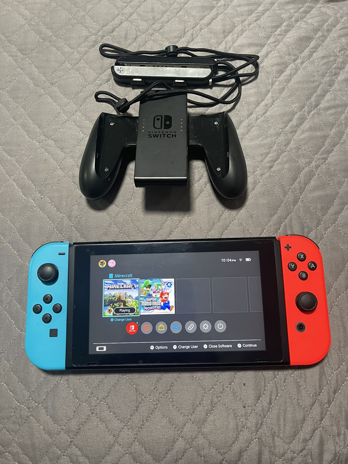 Nintendo Switch With Game Controller Minecraft Game Fully Functional 