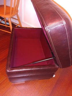 Simon Li leather storage Ottoman