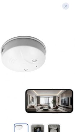 isecumated Hidden Spy Smoke Detector Camera Indoor Wireless Nanny Cam