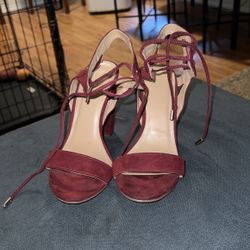 wine red heels