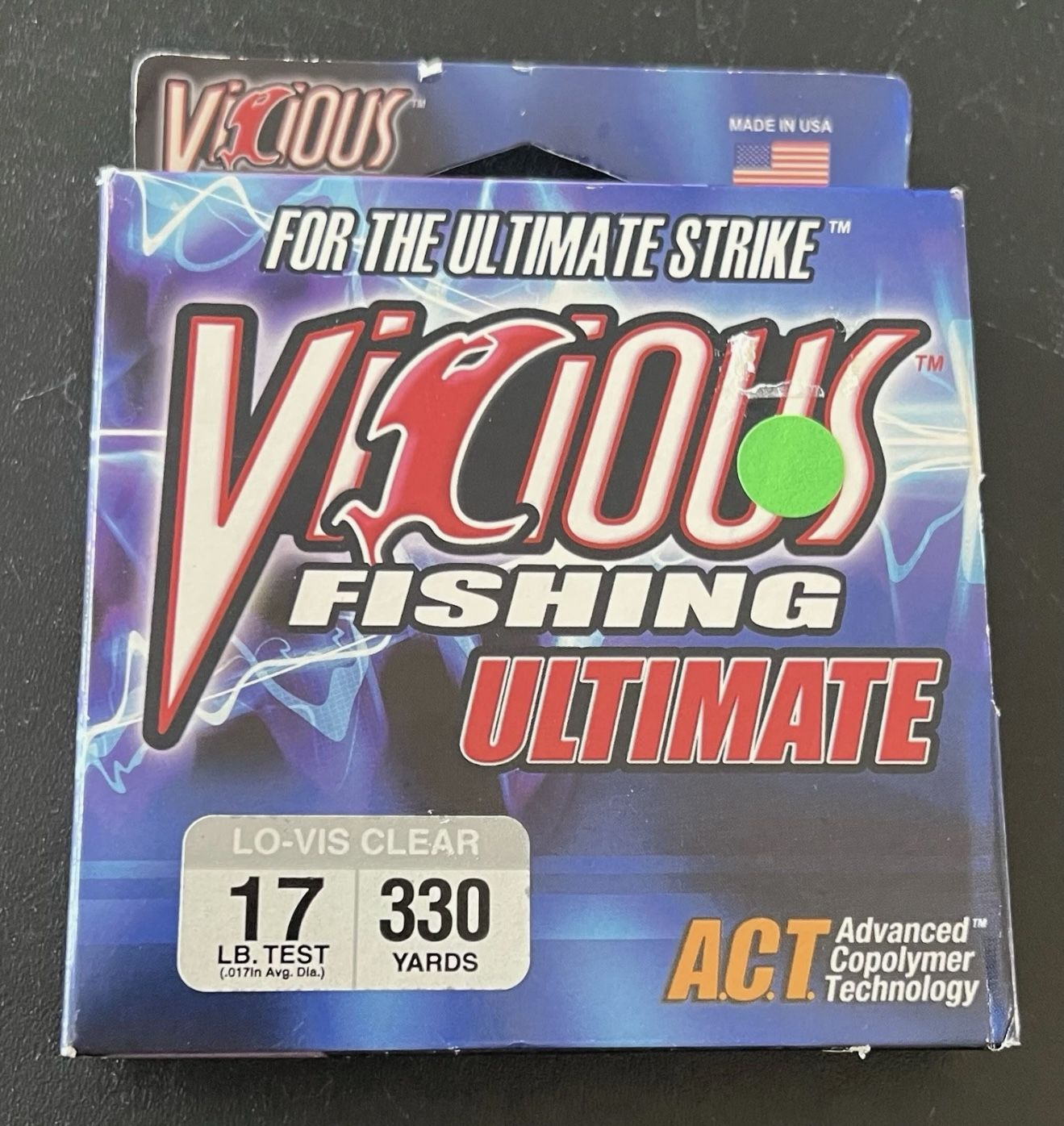 Vicious Copolymer Act Fishing Line 17lb Test 330 YDS