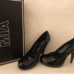Mia 8.5 Black Patent High Heel Shoes