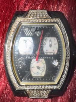 Aqua Master SAM 11 Diamond Bezel Swiss Chronograph Watch Stainless Steel