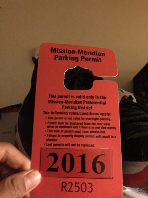 Mission-Meridian Parking Permit