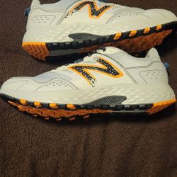 New Balance 410V8 Trail Running Shoes 4E XL Gray Orange MT410CA8 Mens Size 10.5