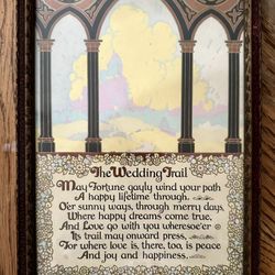Vintage Framed “The Wedding Trail” Art Deco