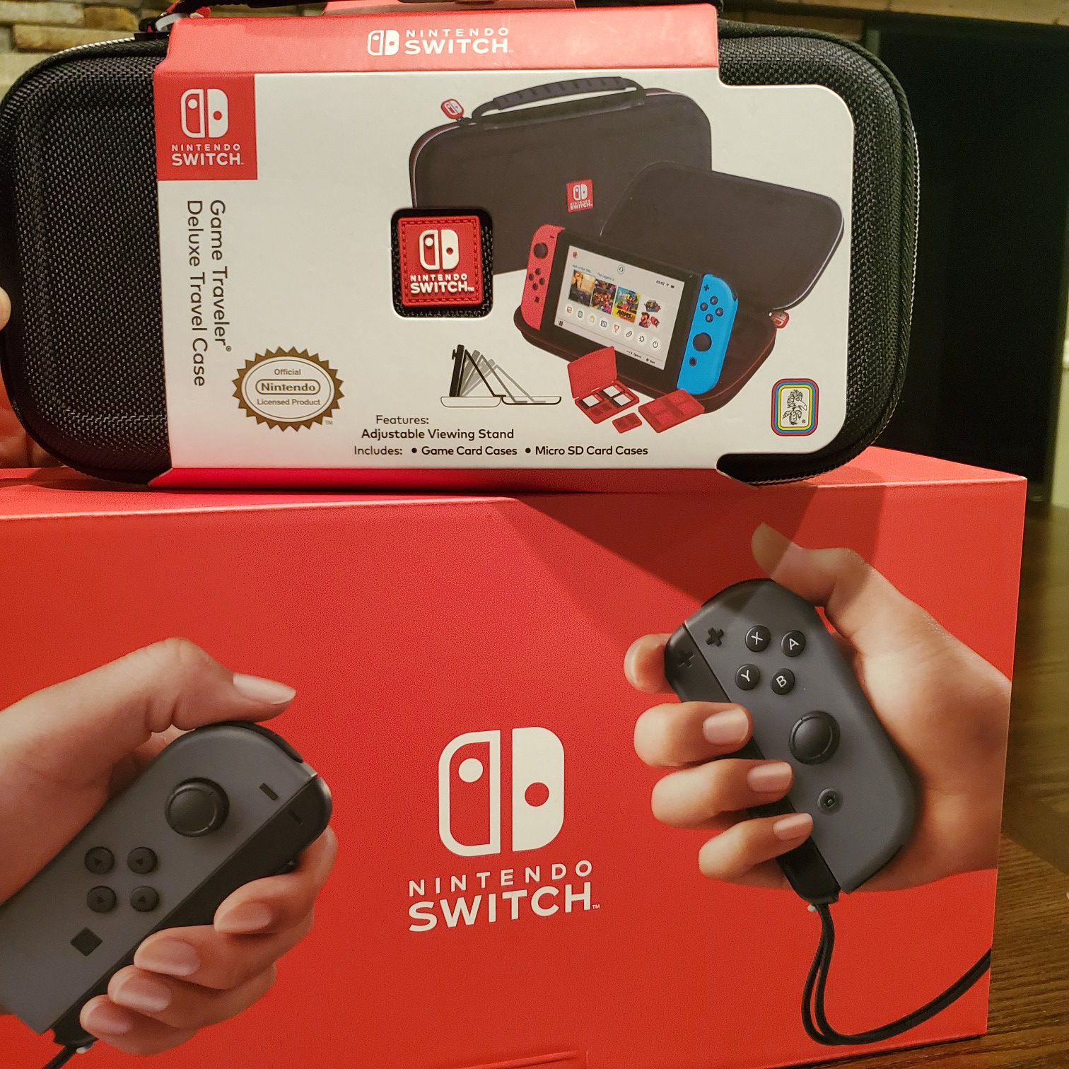 New Nintendo Switch V2 w/ Deluxe Travel Case