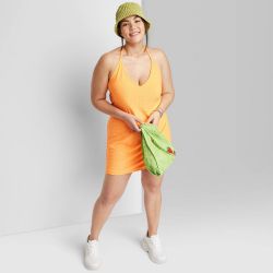 Womens Eyelet Bodycon Dress Vibrant Orange Size XS New With Tags 