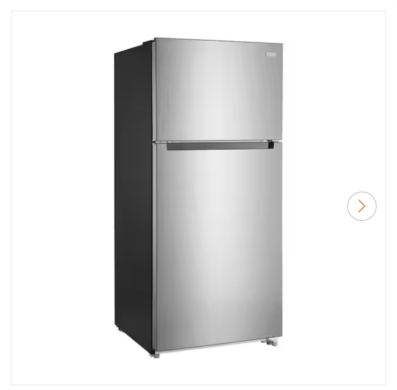 18 cu. ft. Top Freezer Refrigerator in Stainless Steel Look
