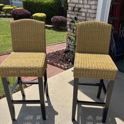 Set of 2 Wayfair Wicker Bar Stools