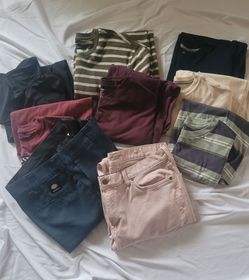 Young Mens size Large Clothing LOT Van's Billabong Dickies
