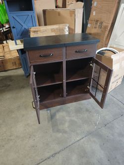 29.5 x 14 x 32in sideboard table. Cabinet. Assembled.