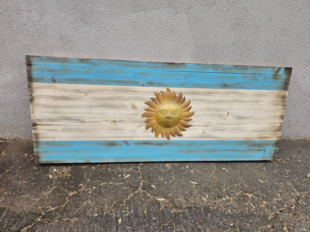 Argentina Wood Flag Wall Decor