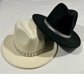 Hats (2) - Black & Creamy White