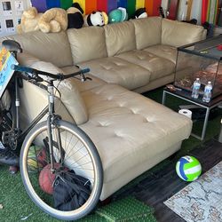 Leather Sectional Couch Sofa