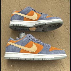 New Nike Sb Dunk Low Pro Light Carbon Sesame Monarch Men’s 7, Youth 7y, Women’s 8.5