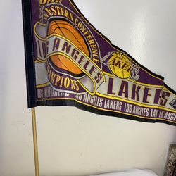 2000 LOS ANGELES LAKERS CONFERENCE CHAMPIONS NBA PENNANT