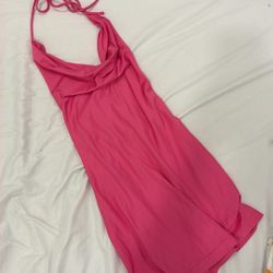Pink Backless Dress 